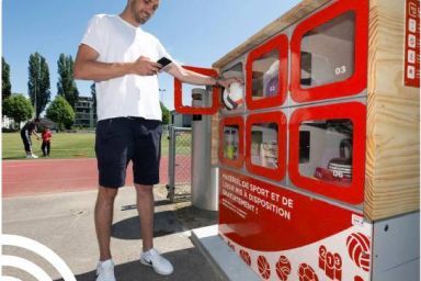 Casiers de location de matériel sportif et ludique dans les parcs